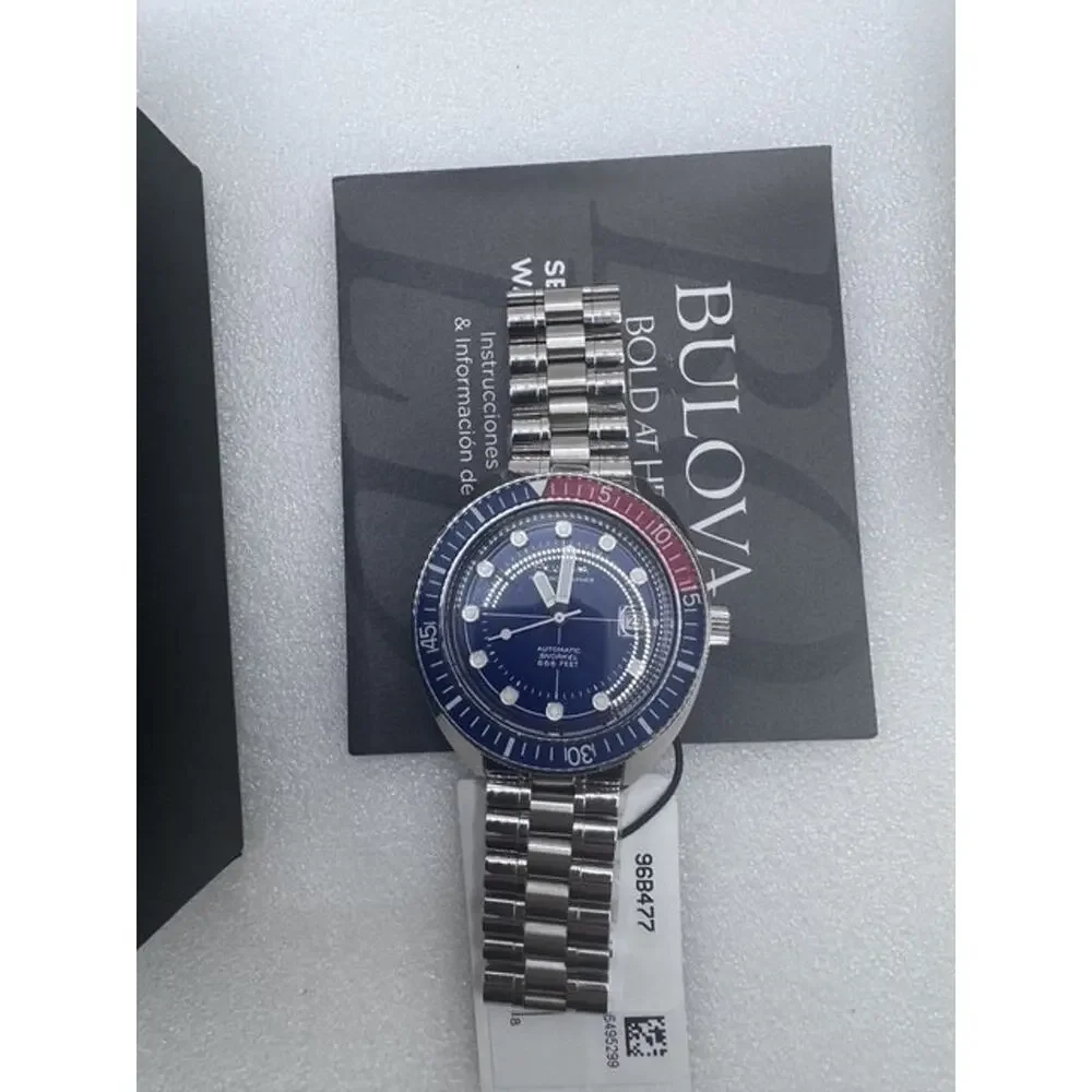 Bulova Oceanographer Blue Dial Stainless Men's Automatic Watch 41mm 96B477